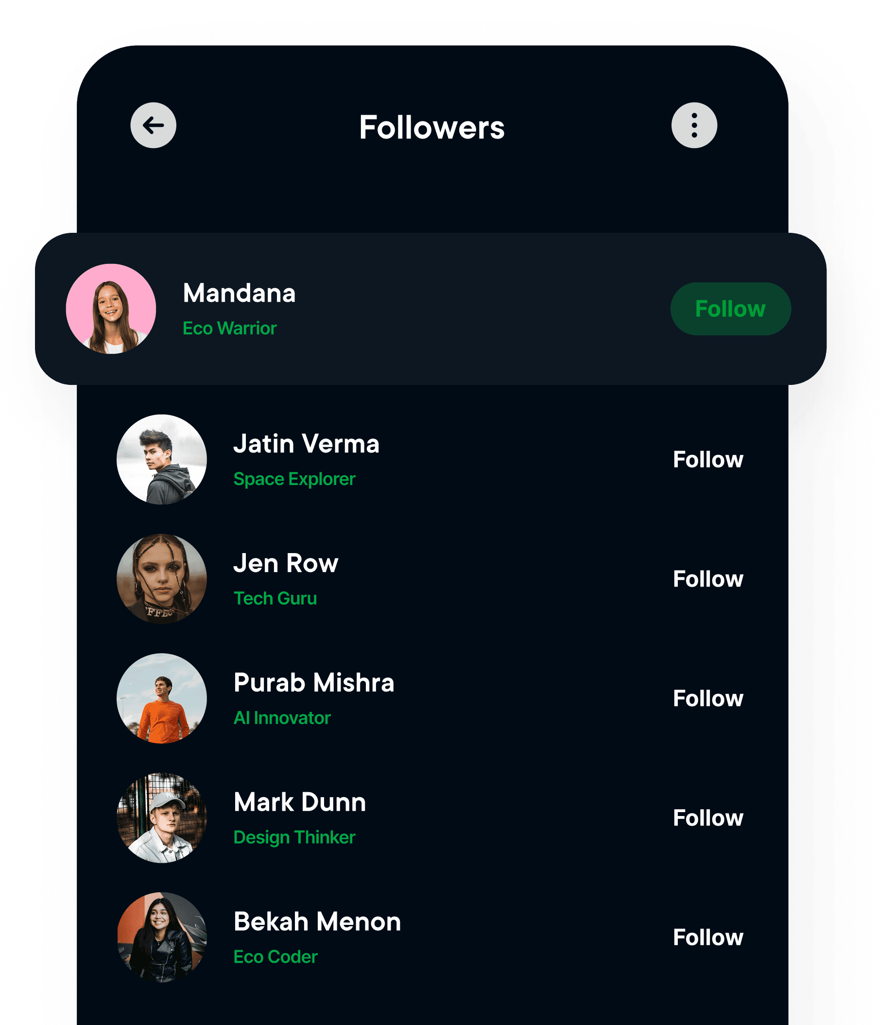 Followers mockup